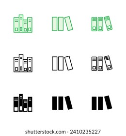 Library icon set. education icon vector