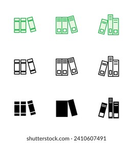 Library icon set. education icon vector