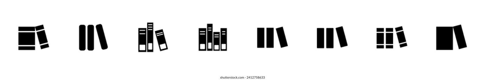 Library icon set. education icon vector