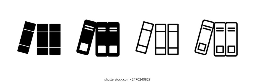Conjunto de iconos de Biblioteca. Vector de iconos de educación