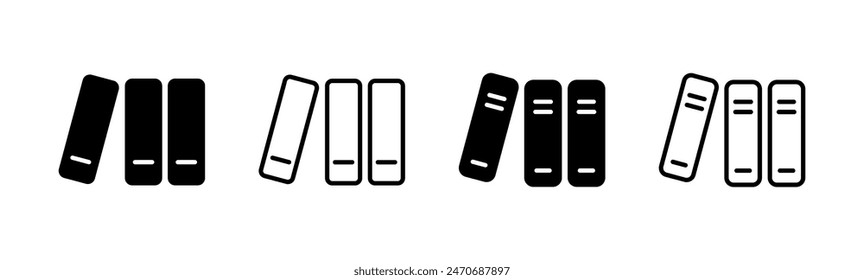 Library icon set. education icon vector