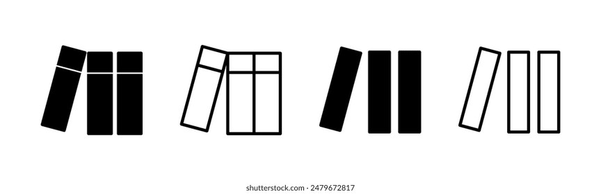 Conjunto de iconos de Biblioteca. Vector de iconos de educación