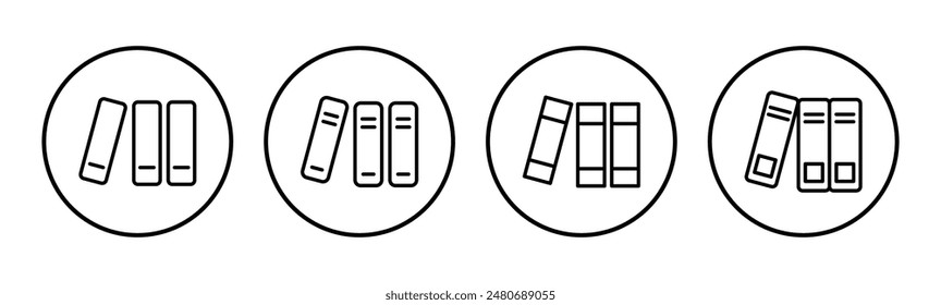 Conjunto de iconos de Biblioteca. Vector de iconos de educación