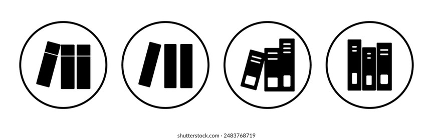 Library icon set. education icon vector