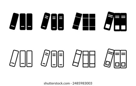 Library icon set. education icon vector