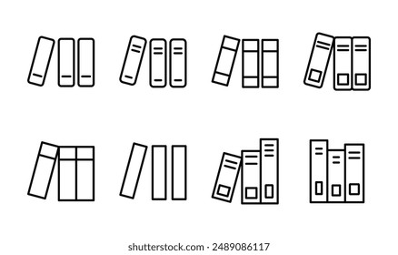 Library icon set. education icon vector