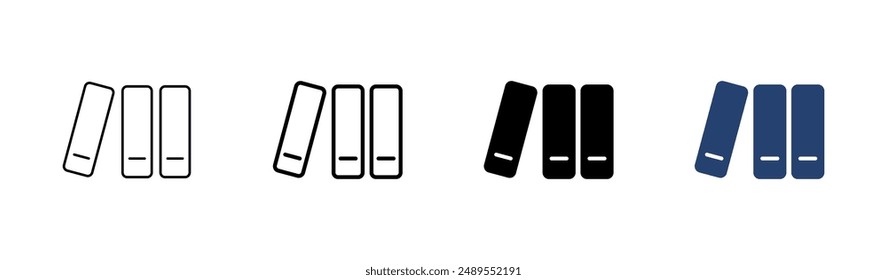 Library icon set. education icon vector