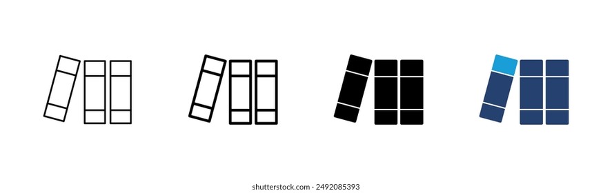Library icon set. education icon vector