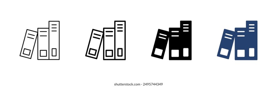 Library icon set. education icon vector