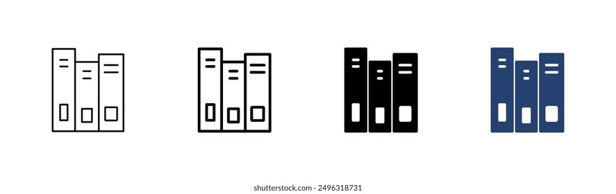 Library icon set. education icon vector