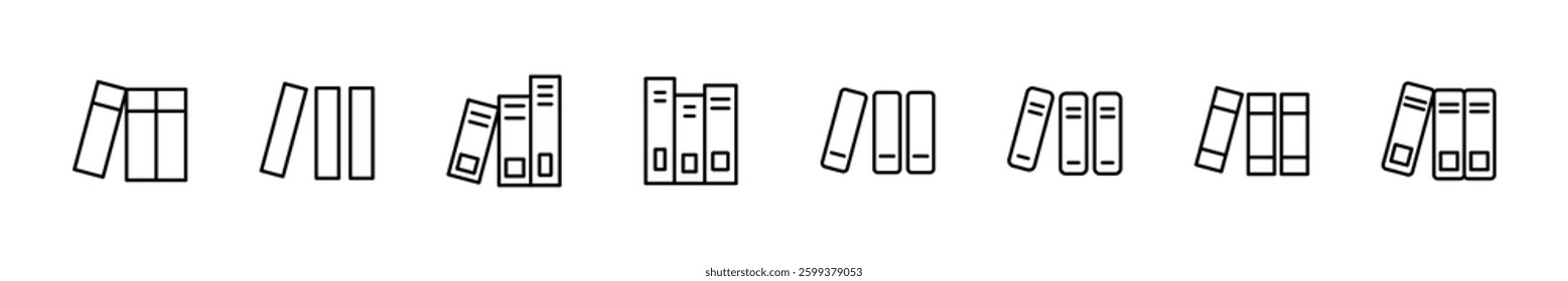 Library icon set. education icon vector
