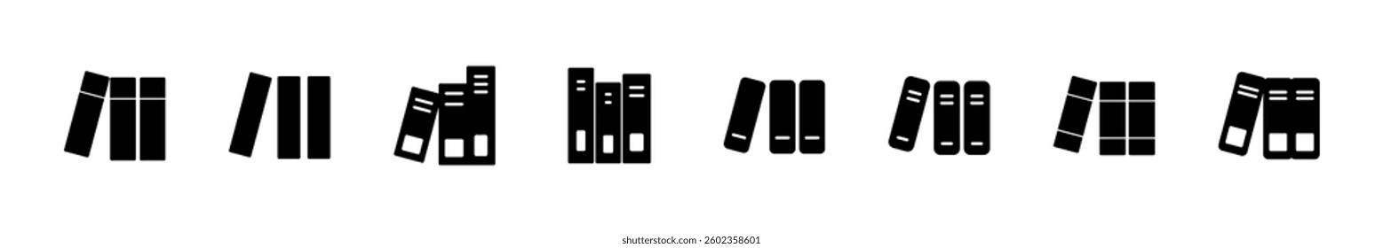 Library icon set. education icon vector