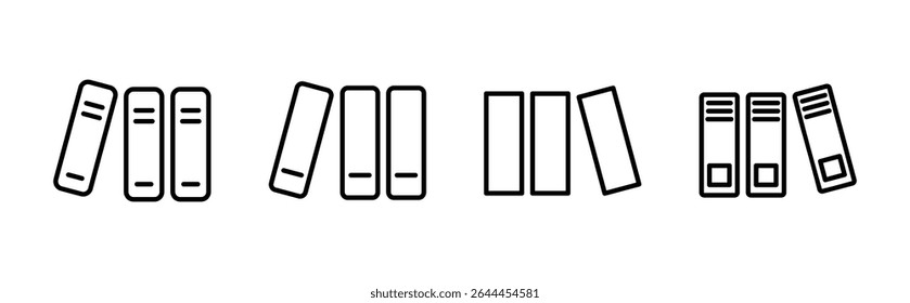 Conjunto de iconos de Biblioteca. Vector de iconos de educación