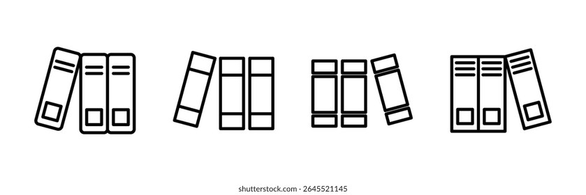 Library icon set. education icon vector