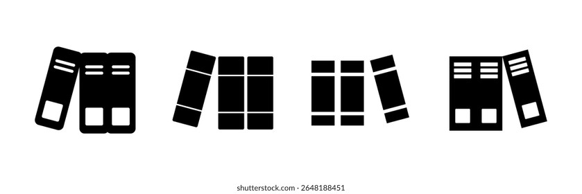 Library icon set. education icon vector