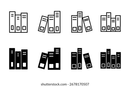 Library icon set. education icon vector