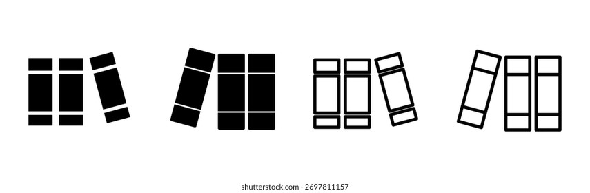Conjunto de iconos de Biblioteca. Vector de iconos de educación
