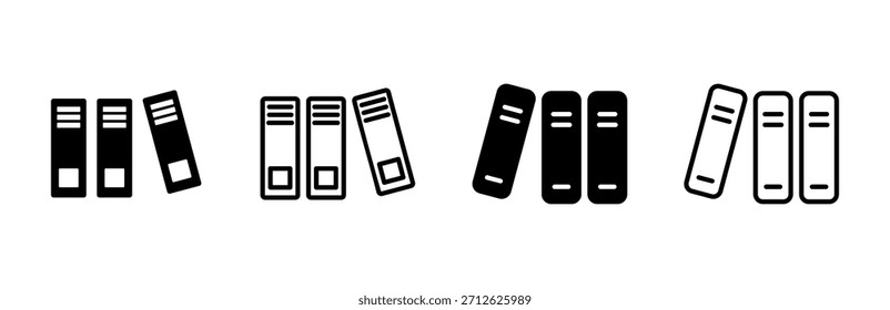 Conjunto de iconos de Biblioteca. Vector de iconos de educación