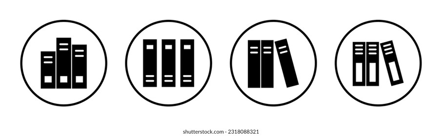 Library icon set illustration. education sign and symbol
