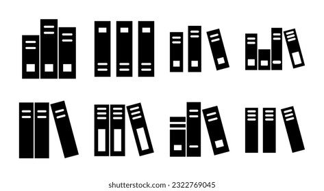 Library icon set illustration. education sign and symbol