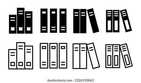 Library icon set illustration. education sign and symbol