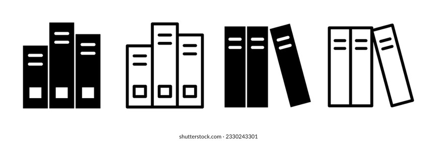 Library icon set illustration. education sign and symbol