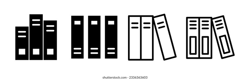 Ilustración del conjunto de iconos de la biblioteca. signo y símbolo de educación