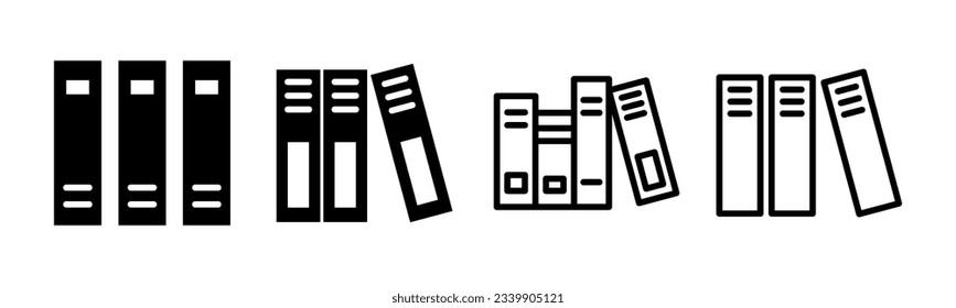 Library icon set illustration. education sign and symbol
