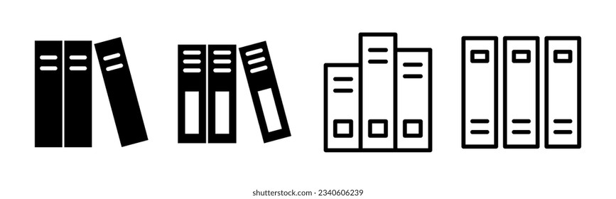 Library icon set illustration. education sign and symbol