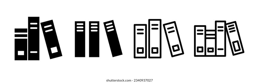 Library icon set illustration. education sign and symbol