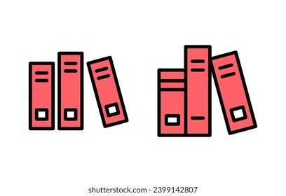 Library icon set illustration. education sign and symbol