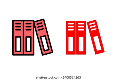 Bibliothekssymbol-Set-Illustration. Bildungs-Zeichen und -Symbol