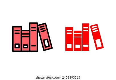 Library icon set illustration. education sign and symbol