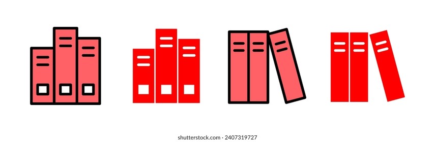 Library icon set illustration. education sign and symbol