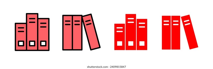 Library icon set illustration. education sign and symbol