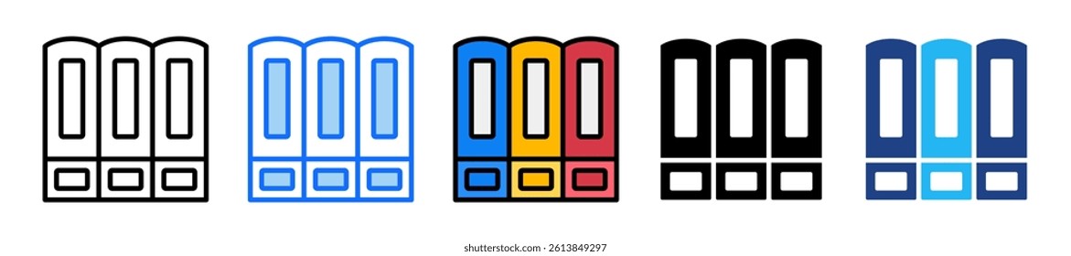 Library Icon Set Multiple Style Collection