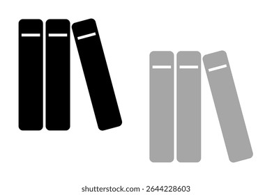 Library icon set. vector black, Gray and white background vector illustration design