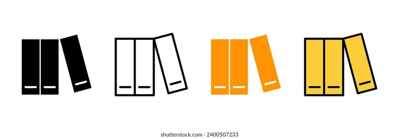 Library icon set vector. education sign and symbol