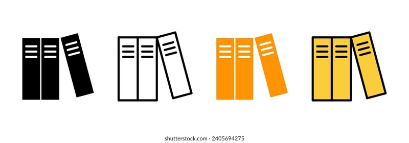 Library icon set vector. education sign and symbol