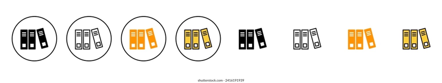 Library icon set vector. education sign and symbol