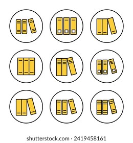 Library icon set vector. education sign and symbol