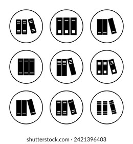 Library icon set vector. education sign and symbol