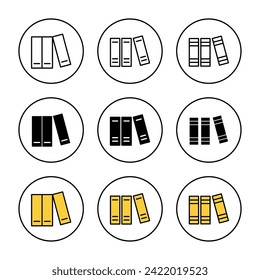 Library icon set vector. education sign and symbol