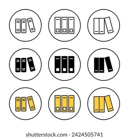 Library icon set vector. education sign and symbol