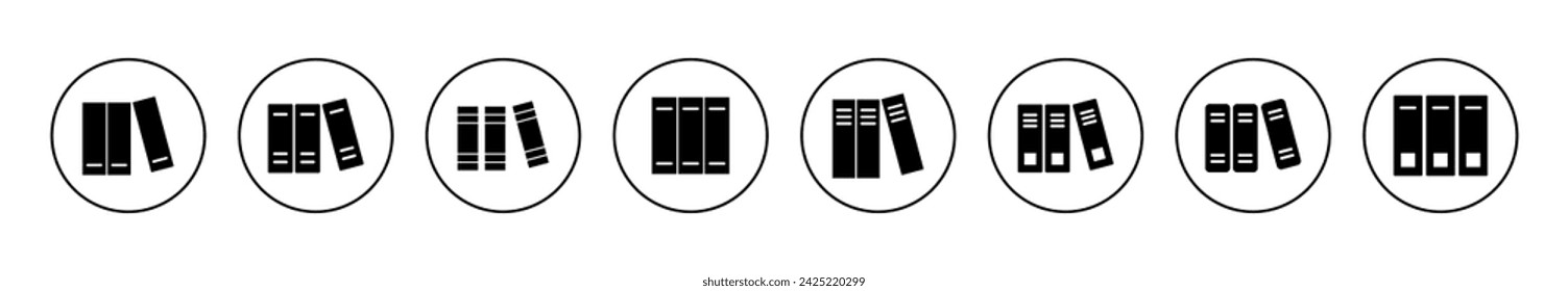 Library icon set vector. education sign and symbol