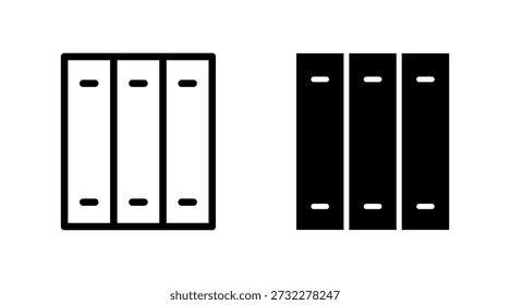 Conjunto de iconos de Biblioteca. Vector y símbolo de educación