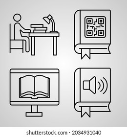 Library Icon Set Vector illustration EPS
