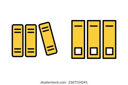 Library icon set for web and mobile app. education sign and symbol