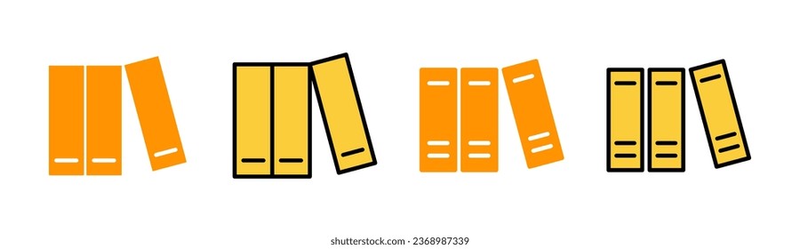 Library icon set for web and mobile app. education sign and symbol