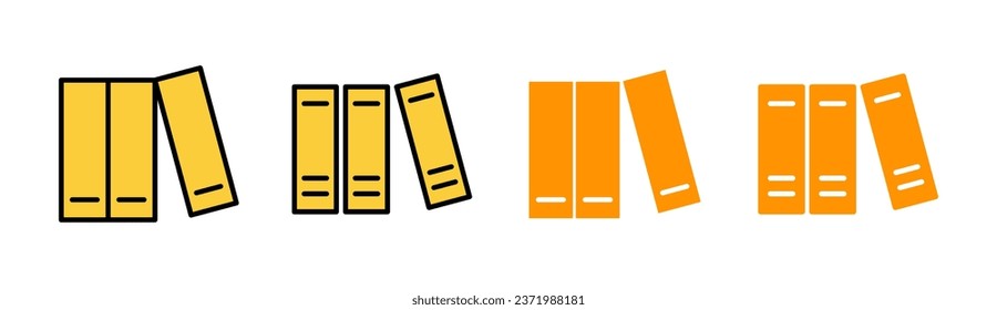 Library icon set for web and mobile app. education sign and symbol